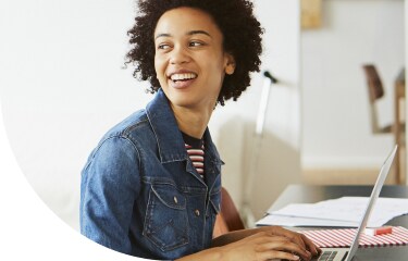 Law student at desk