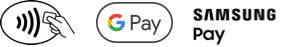 Contactless Google Pay and Samsung Pay Logos