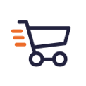 Shopping cart icon.