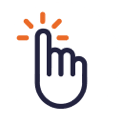 Finger tapping icon.