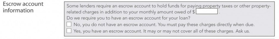 Good Faith Estimate Escrow Account Information