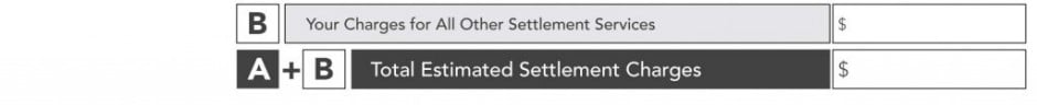 Good Faith Estimate total estimate settlement charges
