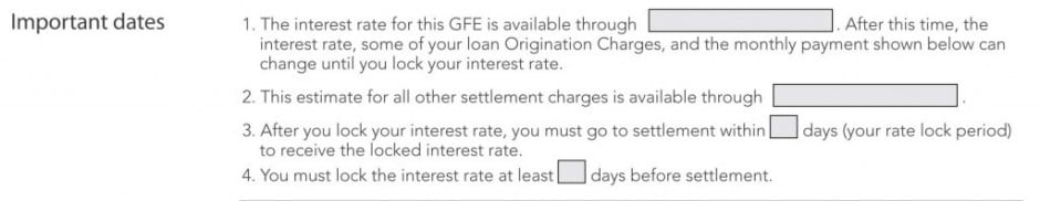 Good Faith Estimate Important Updates