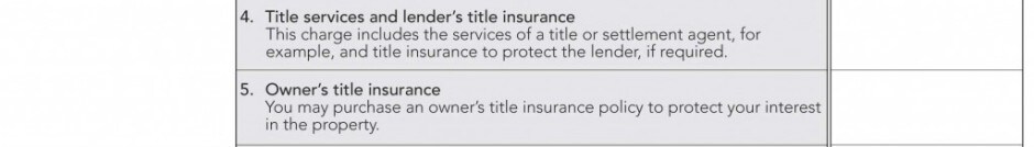 Good Faith Estimate charges for other settlement services 2