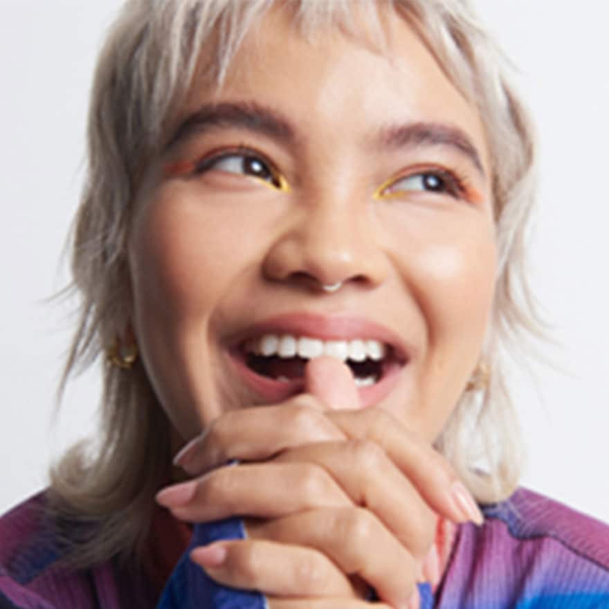 Woman laughing