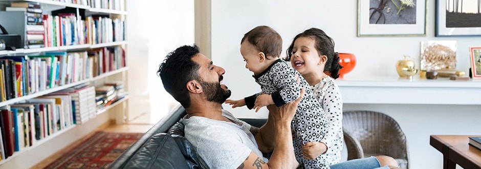 First time home buyer spending time with his children before making an offer on a house