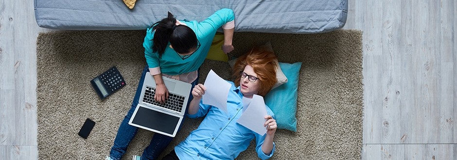 Couple researching how much money they can borrow with a HELOC