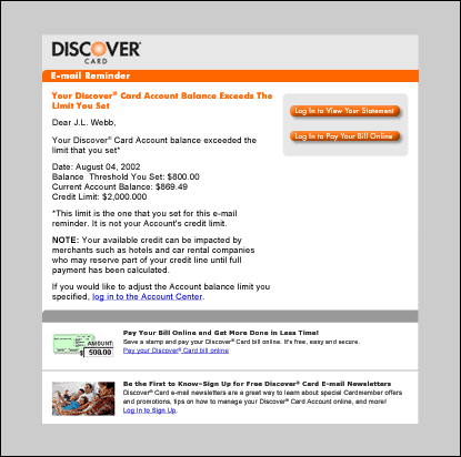 Account Balance Exceeds a Specified Amount