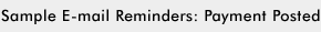 Sample E-mail Reminders: Payment Posted