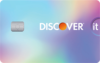 Discover it card with design iridescent