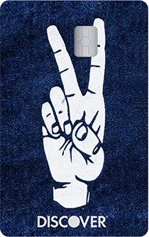 Discover it card with design peace