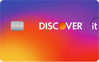 Discover it card with design sunset