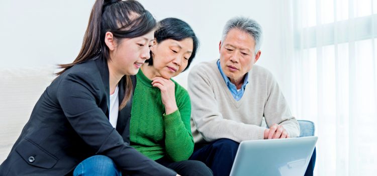 Retired couple meeting with a financial advisor