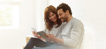 Couple looking at mail