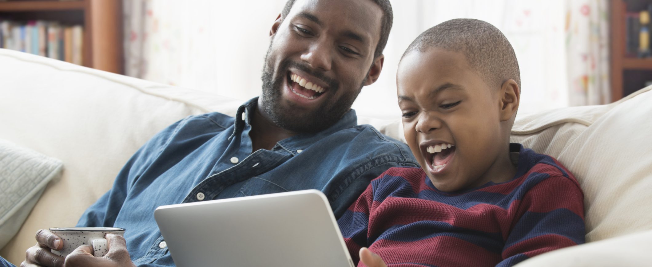 Father and son stream their favorite show rather than paying for cable
